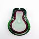 Flavio Poli Seguso Sommerso Green Magenta Ashtray 17.5cm 962g