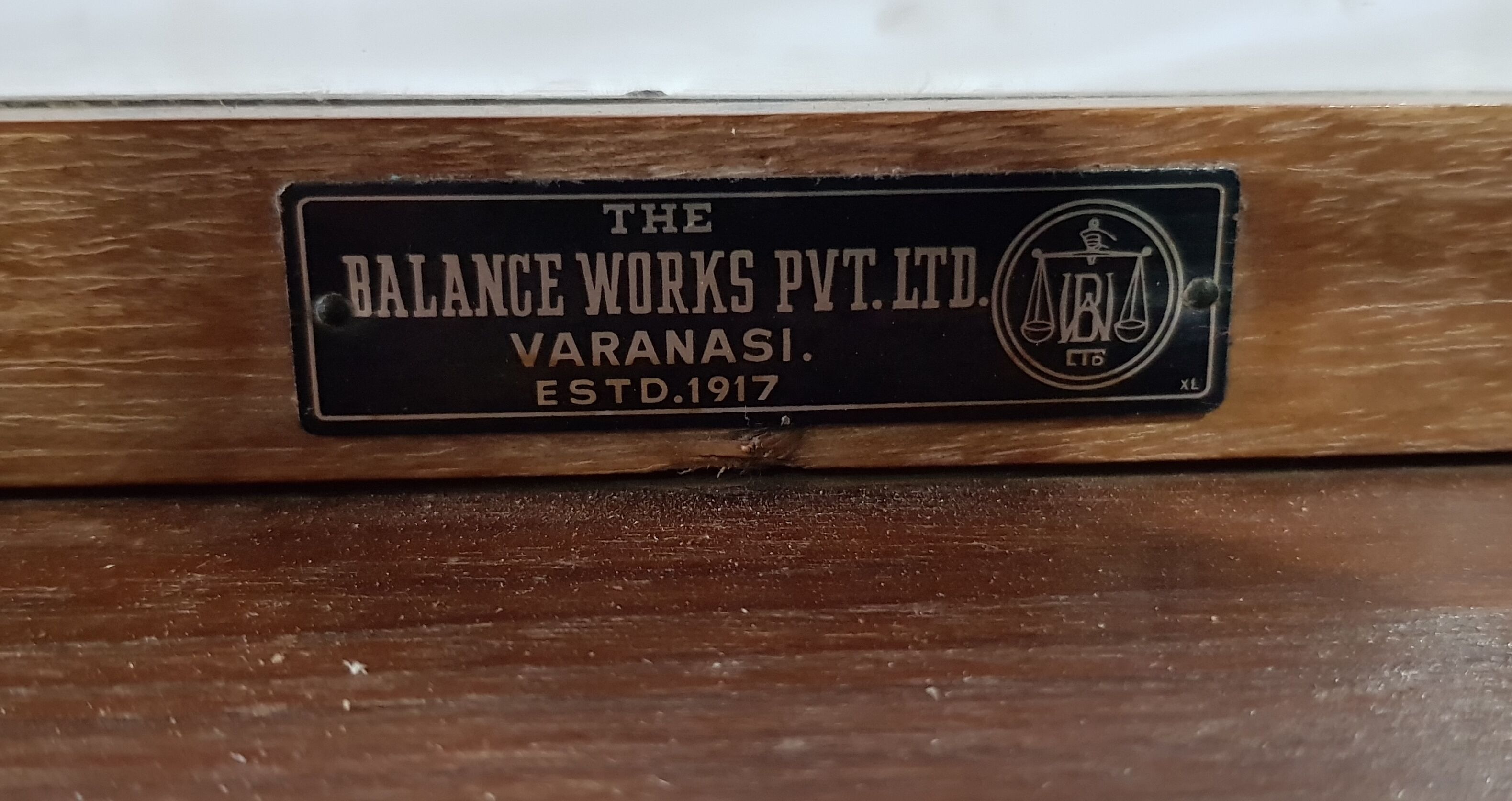 Old teak scale box