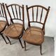 Set of 4 Fischel caned bistro chairs