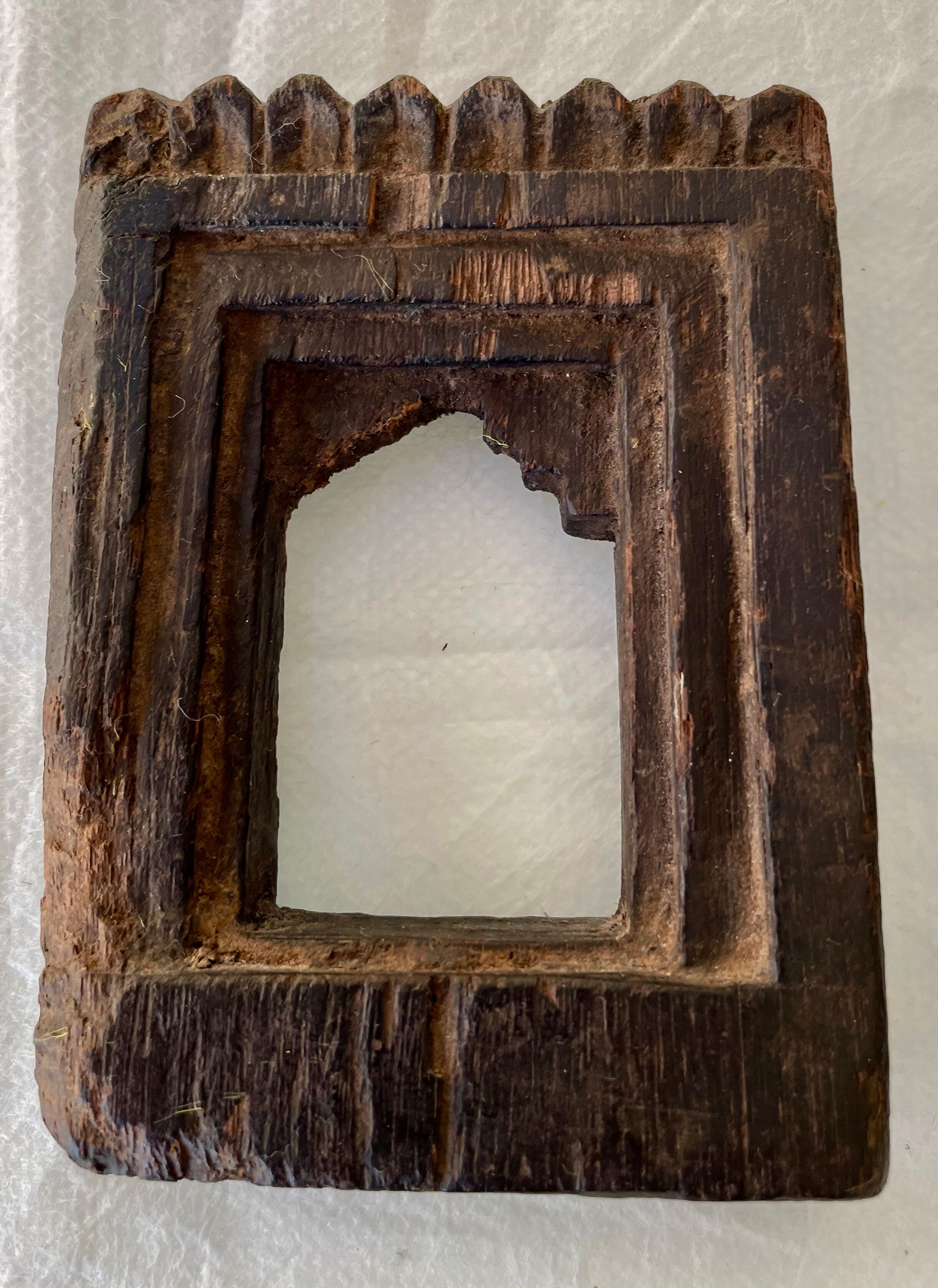 Two small old Indian frames carved wood