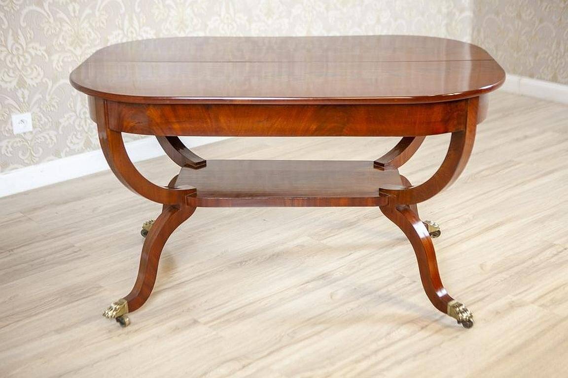 Late 19th Century Biedermeier Mahogany Center Table, 1890s