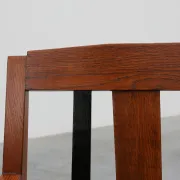 Amsterdamse School Oak Armchair with Green Velvet Seat, Netherlands, 1920s