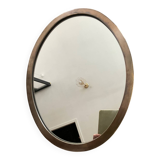 Vintage medallion mirror in solid bronze