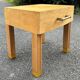 Bedside table, end table, blond wood, 80s