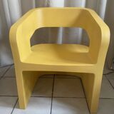 Orange-yellow designer armchair