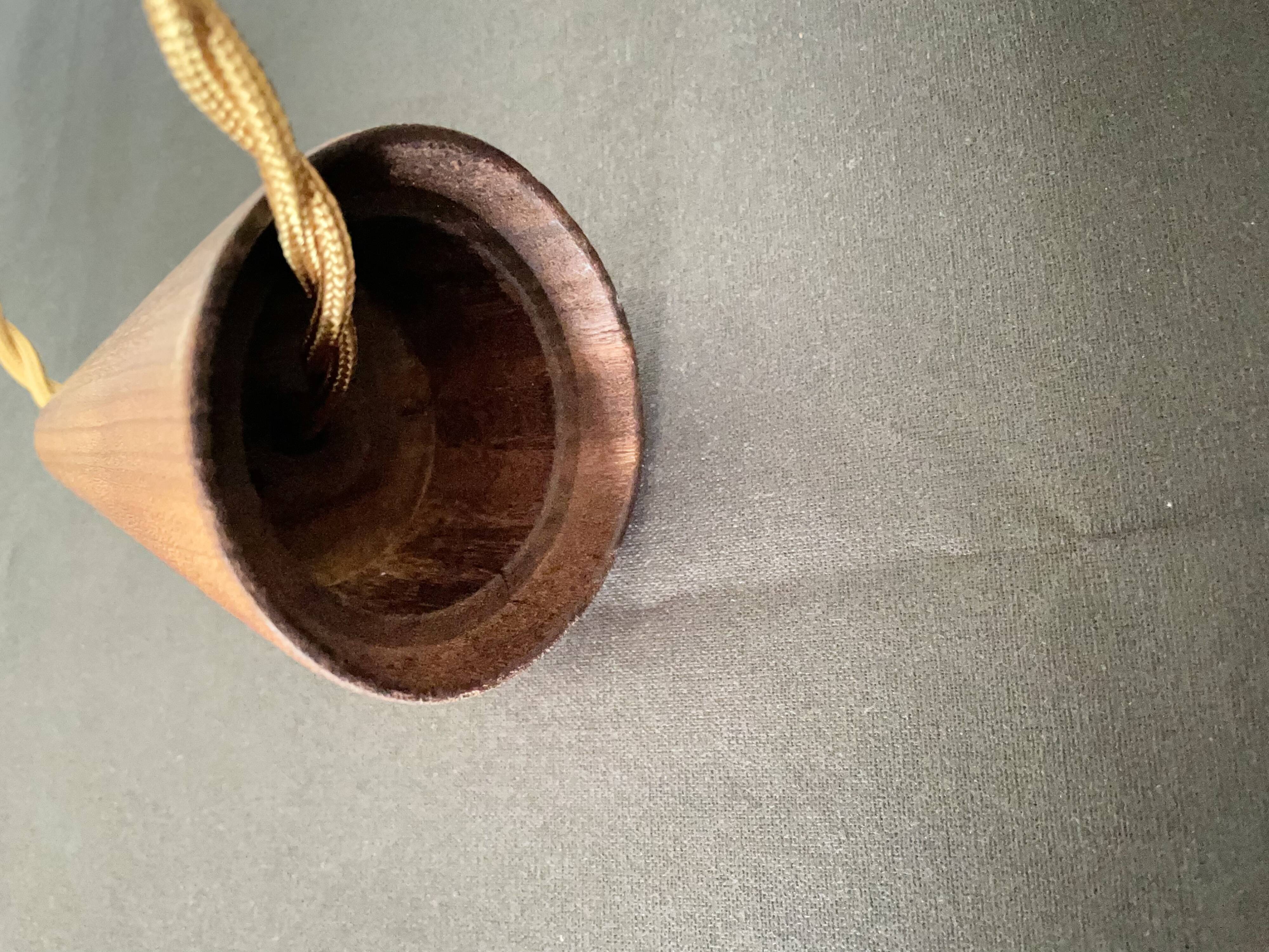 Scandinavian pendant light in opaline and teak