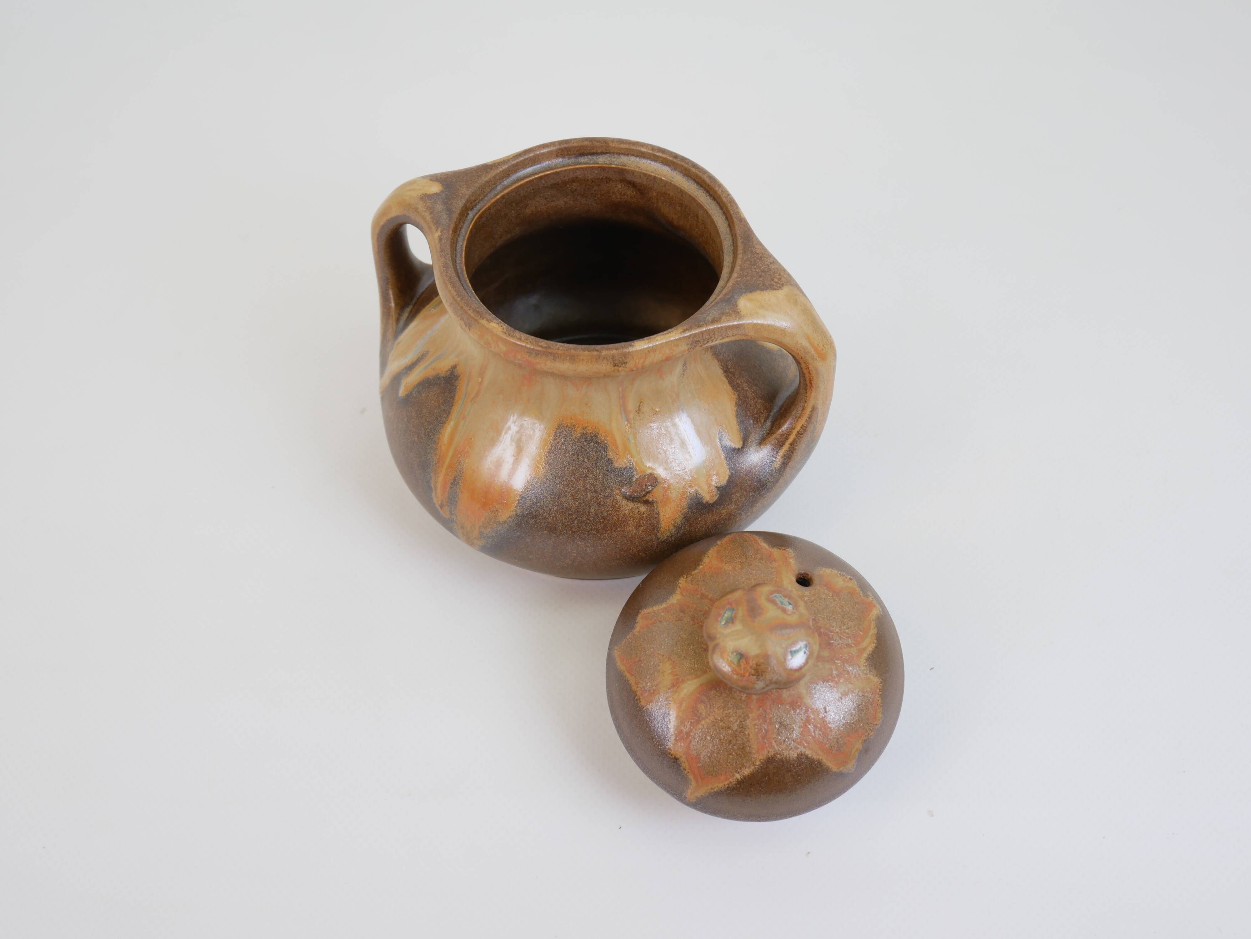 Art Nouveau ceramic sugar bowl from the Denbac factory