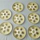 Lot of 8 vintage oyster plates moulin des loups - sage green - fran