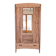 Bonnetière parisienne ancienne avec miroir en bois brut restauré