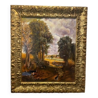 Landscape canvas painting
