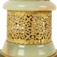 Fifties Vintage Table Lamp Onyx Marble Brass Acanthus