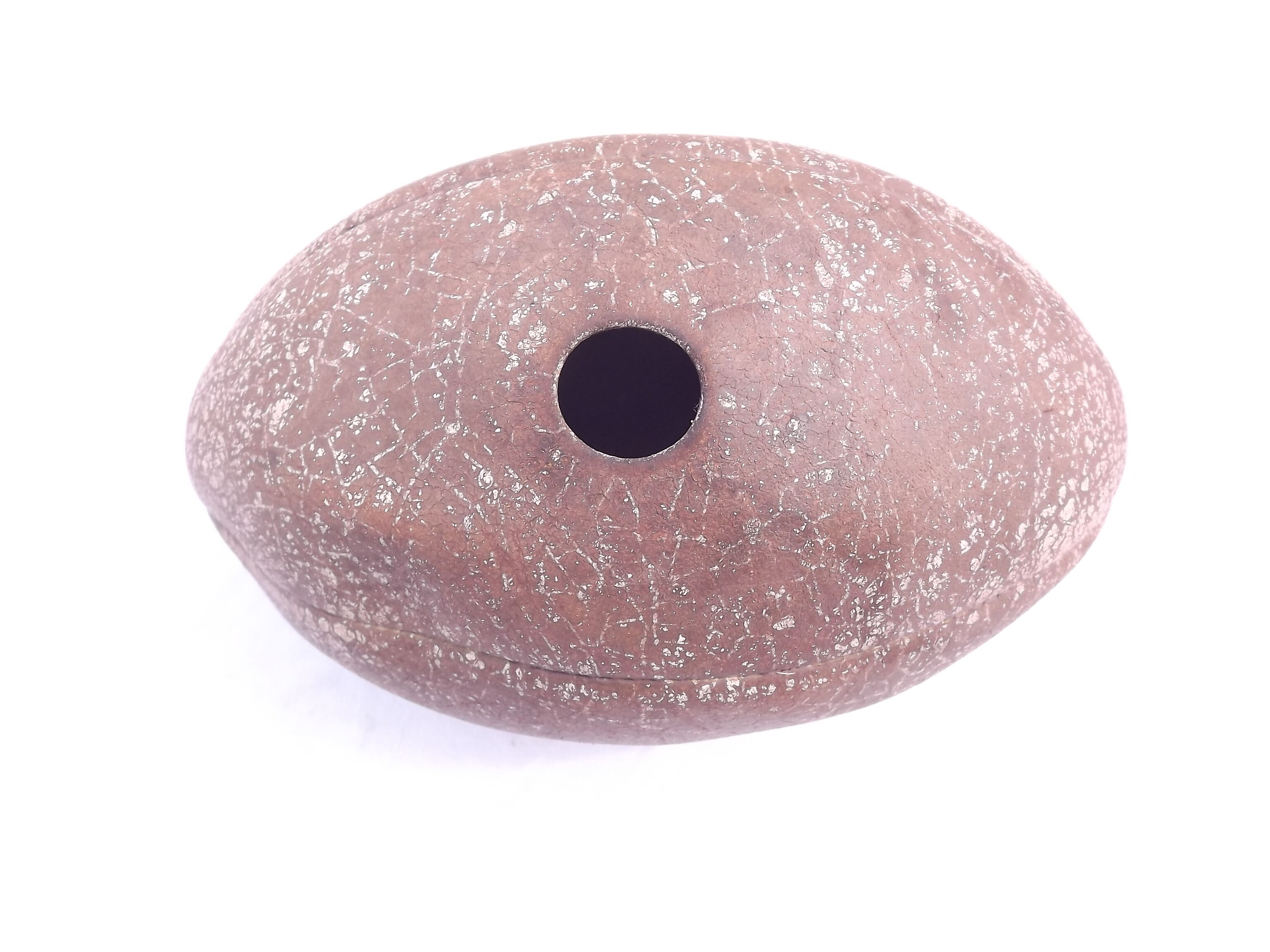 Old leather rugby ball