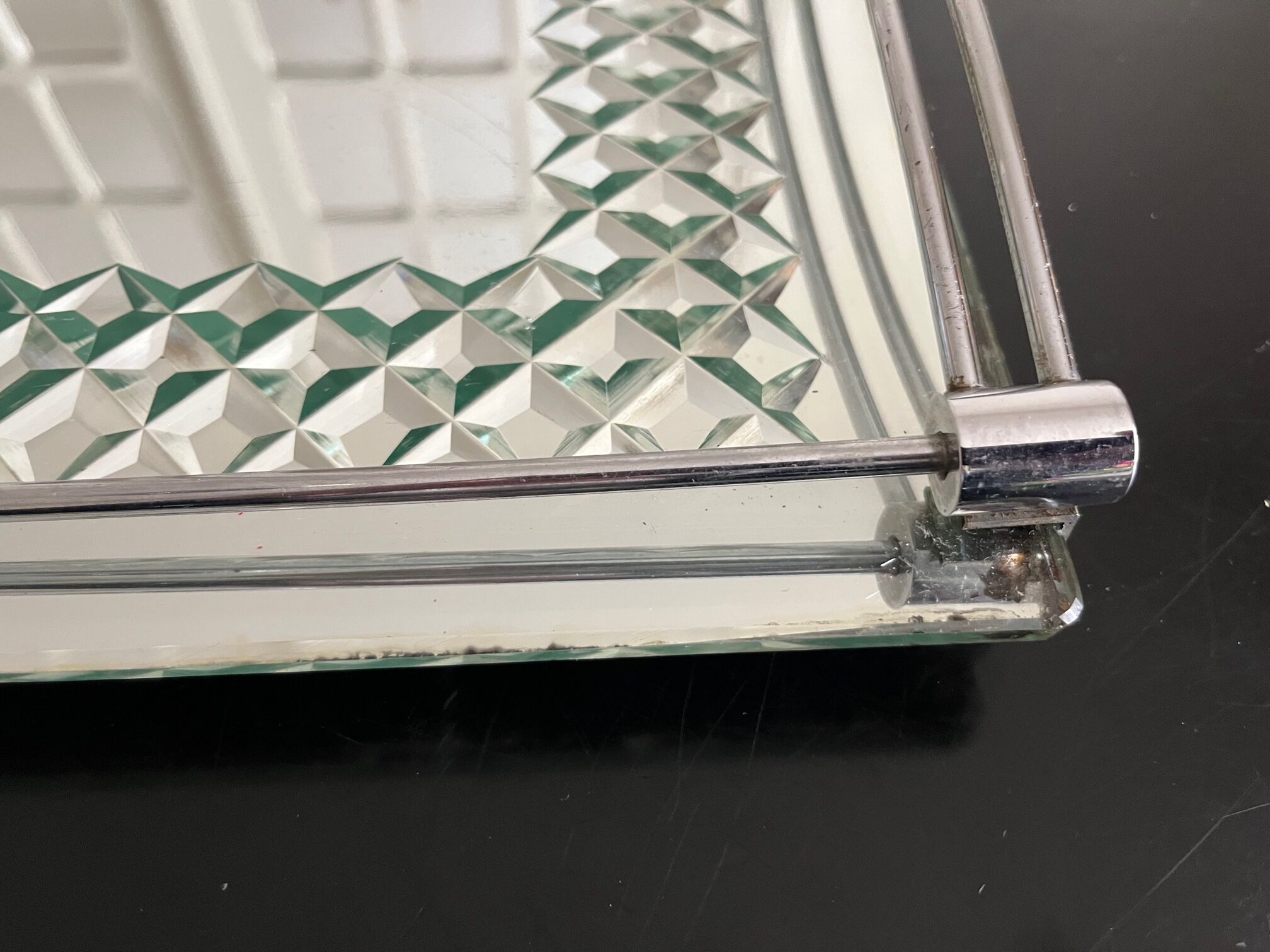 Plateau art déco o en miroir