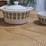 Lot of porcelain tableware sarreguemines digoin on fire
