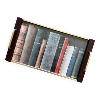 Old restored tray “The books”