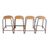 Set 4 tabourets d'atelier hauts