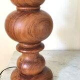 Turned wooden lamp 56cm