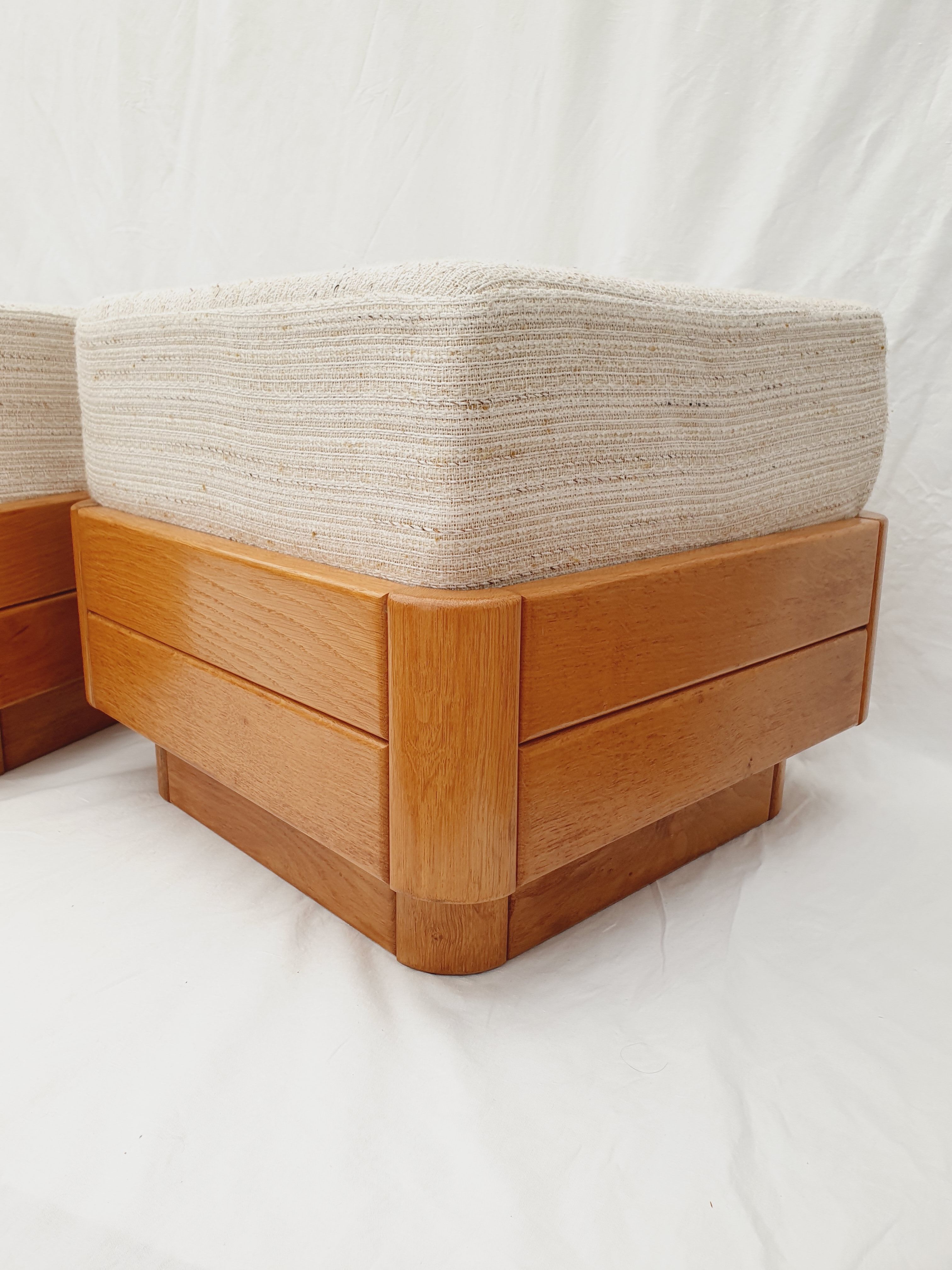 Pouf en bois d'orme