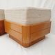 Pouf en bois d'orme