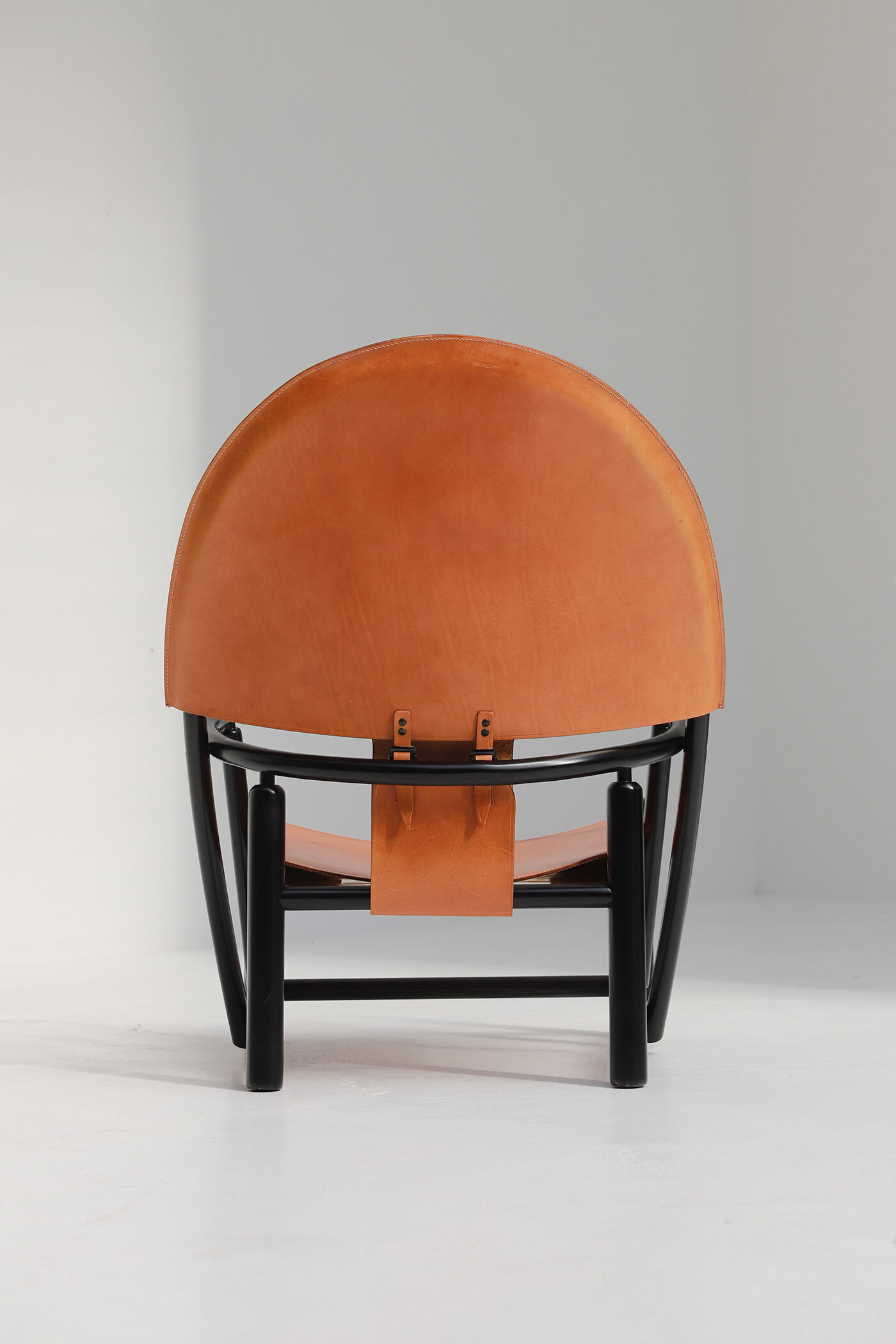 Hoop lounge chair by Werther Toffoloni & Piero Palange, cognac leather