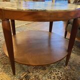 Art deco pedestal table, marble top