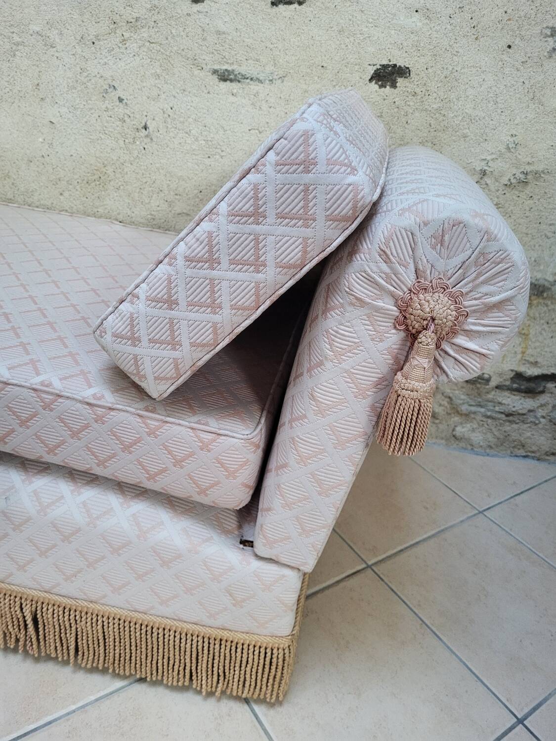 Art Nouveau chaise longue banquette