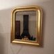 Antique Louis Phillipe mirror gilded with imitation gold copper leaf
