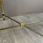 Paire de tables d’appoint en métal et verre, XXème siècle