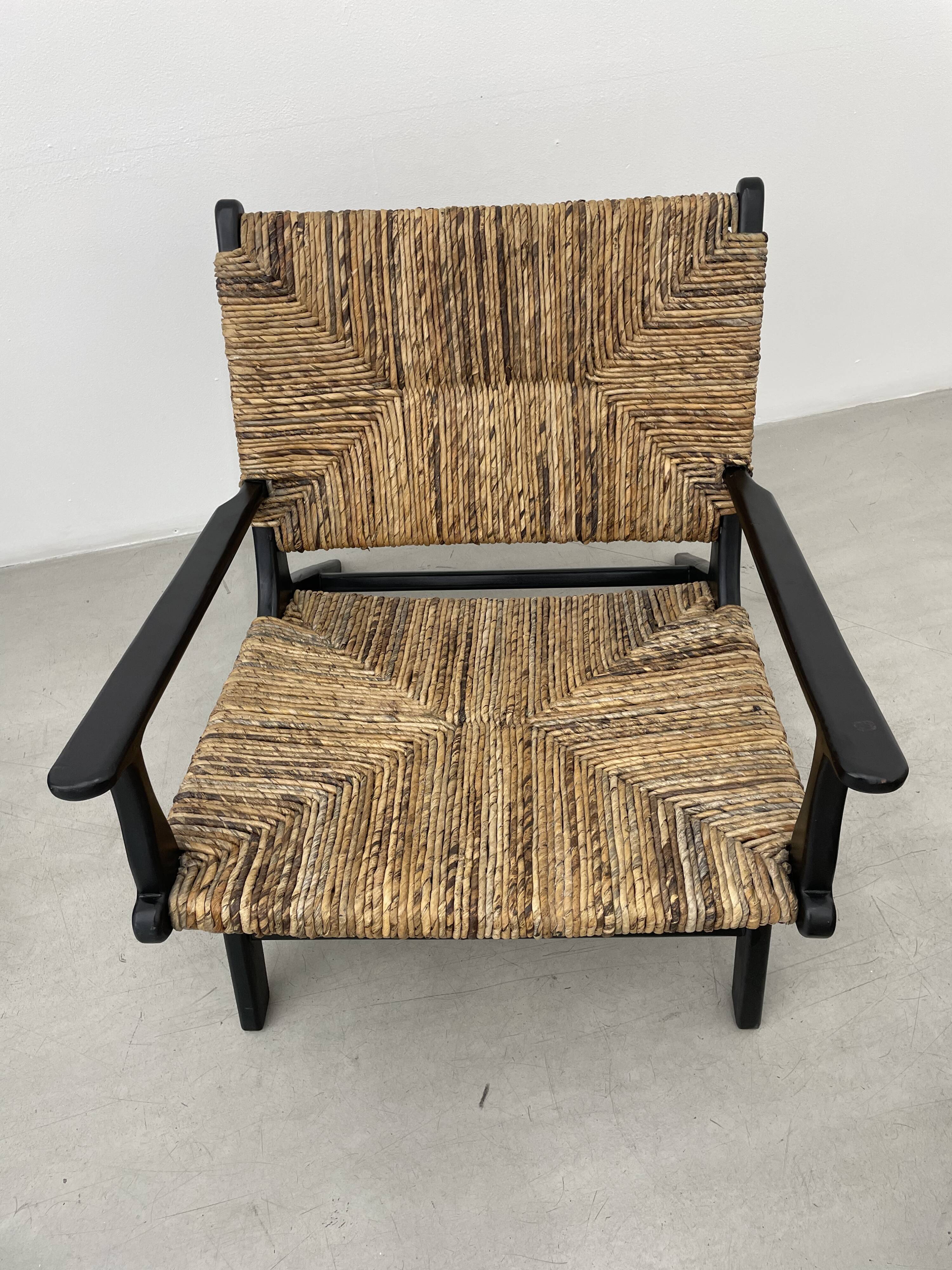Pair of armchairs by Olivier de Schrijver in wild straw