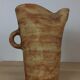 Brutalist stoneware pitcher, flower decoration, Poterie de la Colombe Vallauris