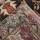 Oriental Pattern Classic Red Black Vintage Persian Rug, 132x222Cm