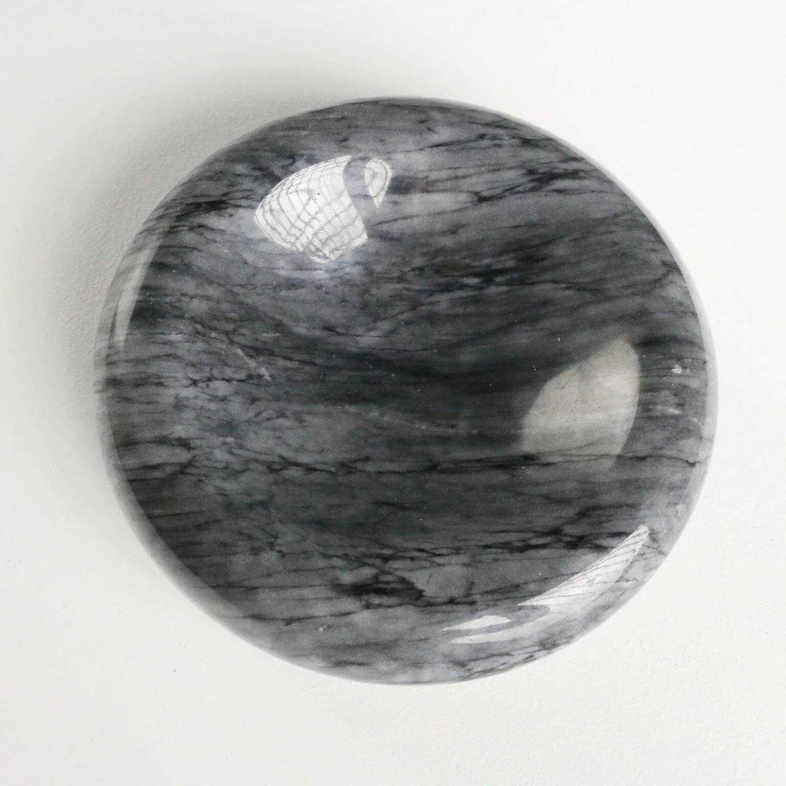 Vintage grey marble centrepiece, design, Italy, 1970s