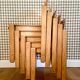 Set of 5 MMO chairs in thermoformed wood - circa 1980.