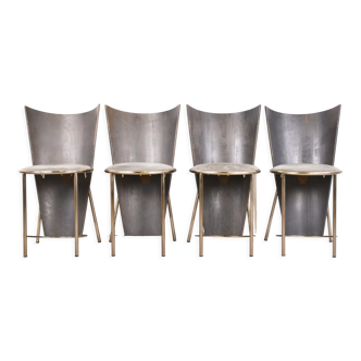 Vintage dining chairs by Frans Van Praet, set of 4