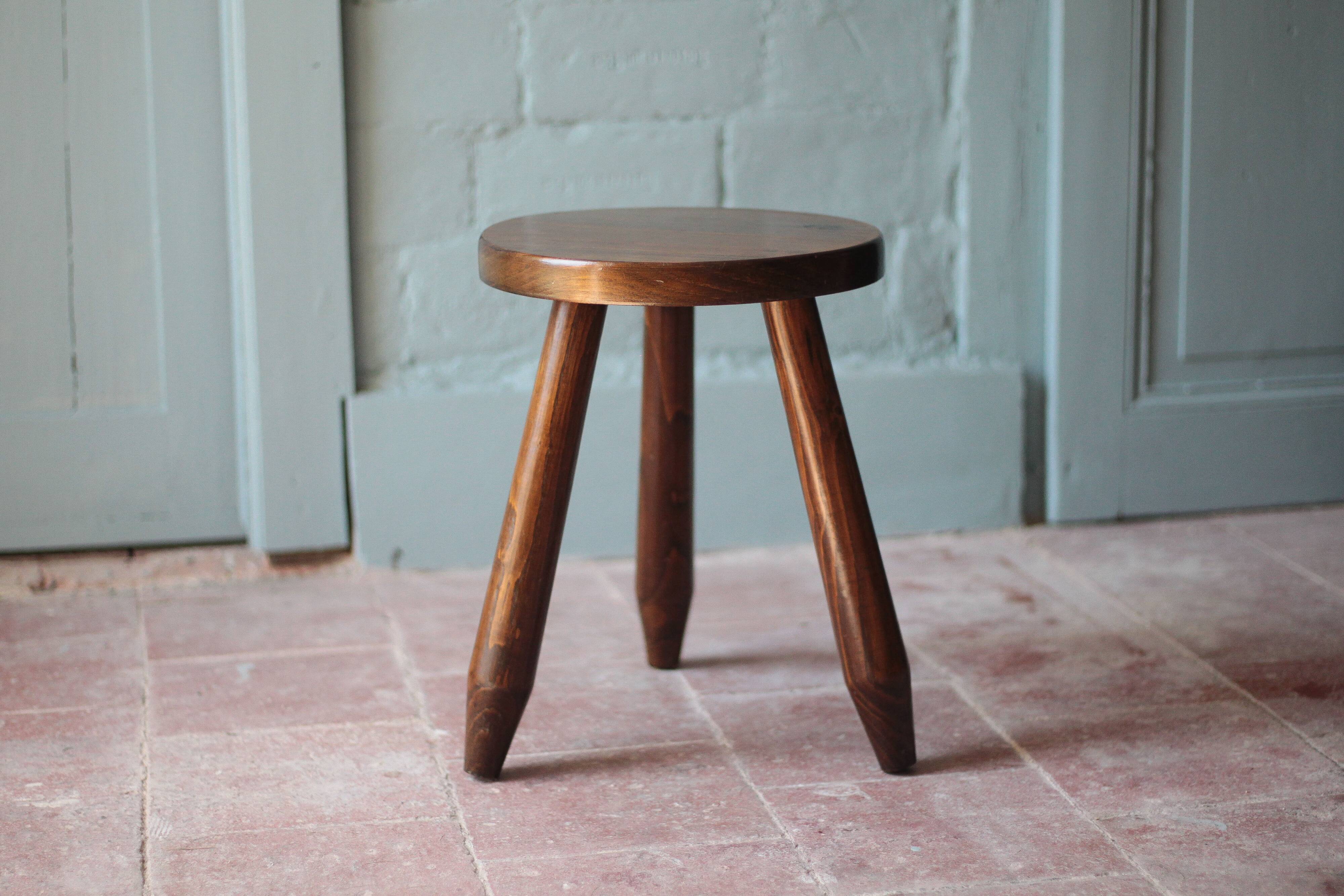 Vintage stool, tripod wooden stool, occasional stool, plant stand,