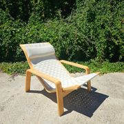 Pulkka lounge chair pair with ottoman by Ilmari Lappalainen for IKEA