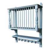 Vintage Wall Mounted Plate Rack - Rustic Plate Holder