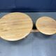 Two tier wooden pivoting top coffee table by roche Bobois, 1980s