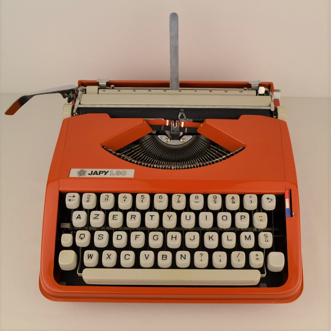 Japy L80 Hermes Orange 1970 Typewriter