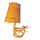 Lampe "oiseau" rotin 1960s