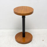 Table d’appoint ronde en bois de cerisier art déco, bohême, années 1930