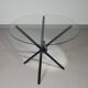 Italian folding table 80's aluminium frame