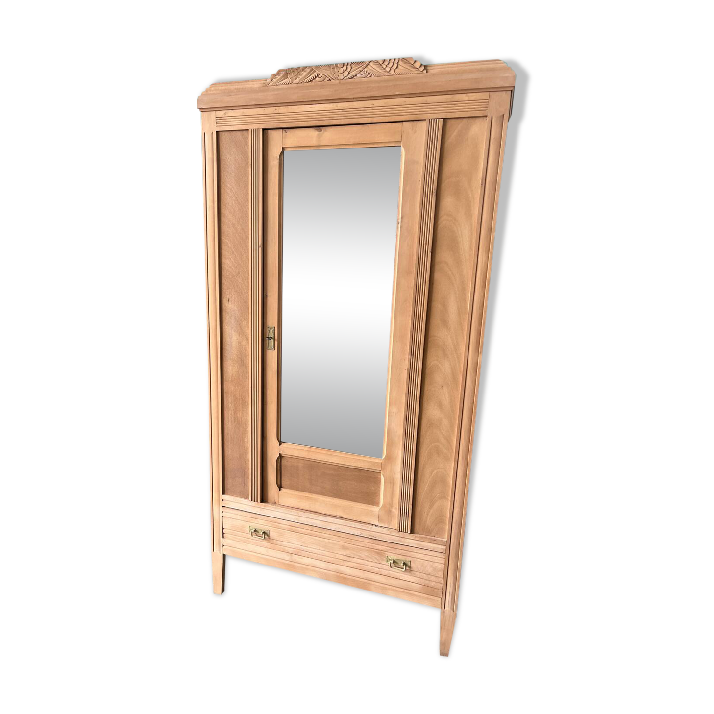 Parisian wardrobe in raw wood