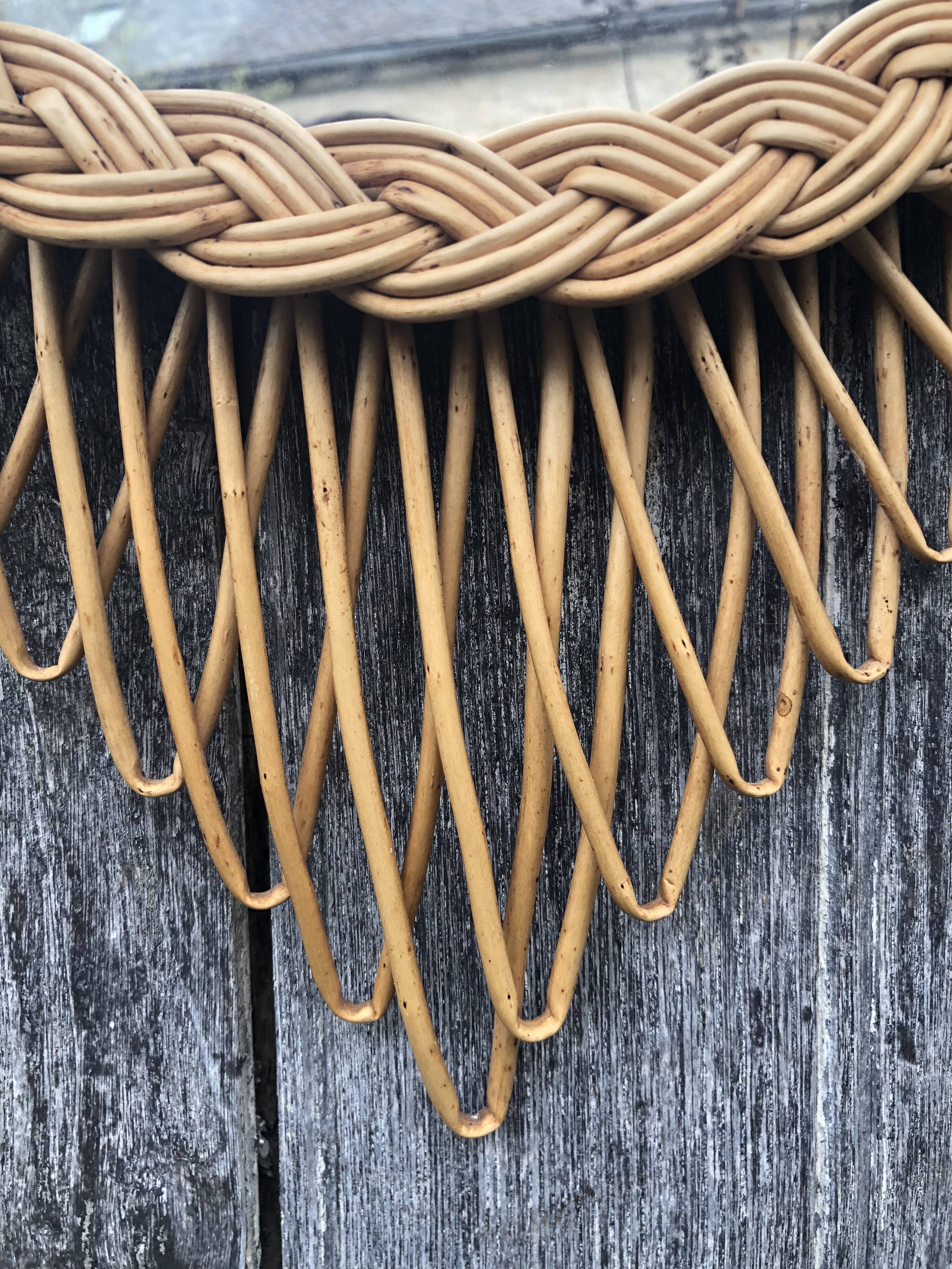 Rattan mirror