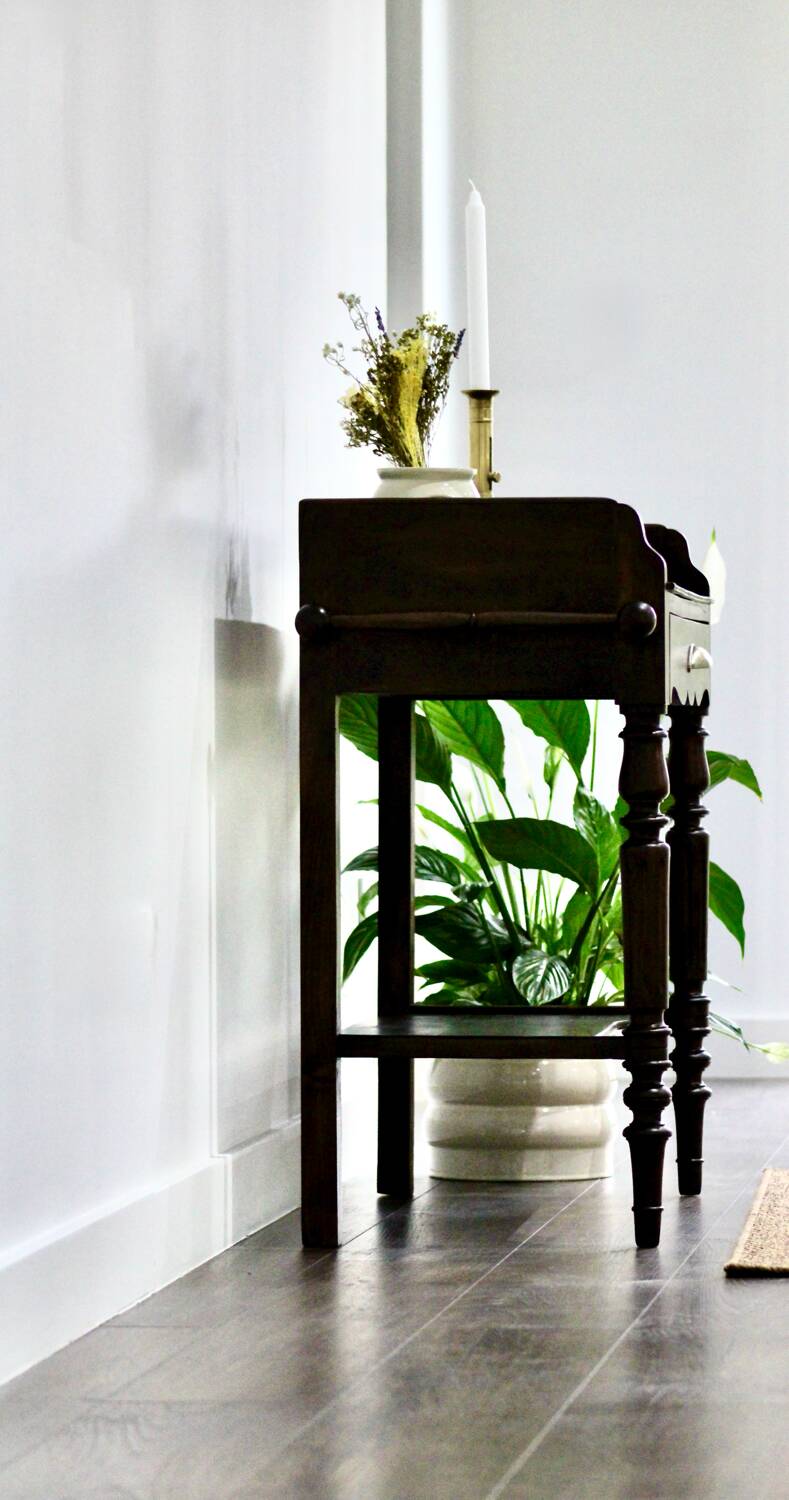 Solid wood serving cart