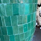 Pot artisanal en zellige marocain hauteur 65 cm largeur 45 cm