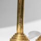 Gold-Plated Metal Candle Holders Set of 2, 1960s Italian Column Design, Vintage Table Decor