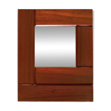 Luciano Frigerio, mod. Tartaro solid padouk mirror, Frigerio di Desio 1970s
