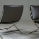 Pair of Flexform leather low chairs, Peter model, by Antonio Citterio