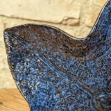 Assiette plat en forme d'étoile de mer bleu en céramique